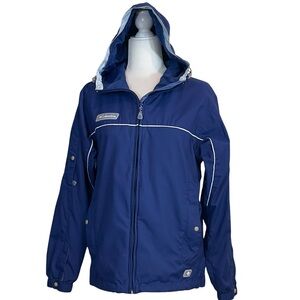 Columbia Blue Lightweight Nylon Full Zip Windbreaker Jacket